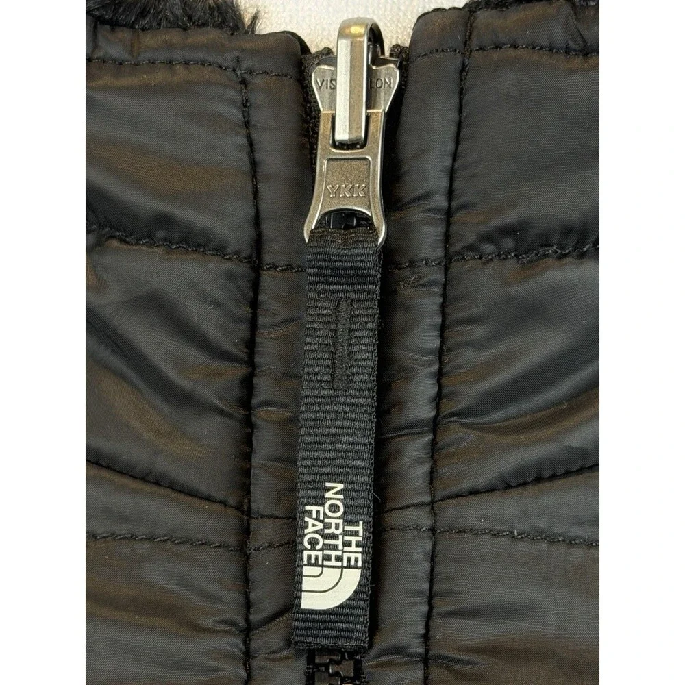 The North Face Girls L 14/16 Reversible Puffer Fleece Jacket Black